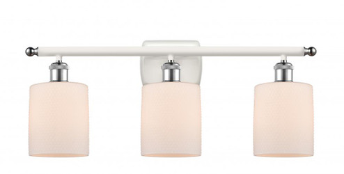 Cobbleskill - 3 Light - 25 inch - White Polished Chrome - Bath Vanity Light (3442|516-3W-WPC-G111)