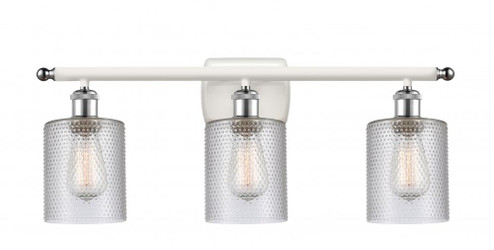 Cobbleskill - 3 Light - 25 inch - White Polished Chrome - Bath Vanity Light (3442|516-3W-WPC-G112)