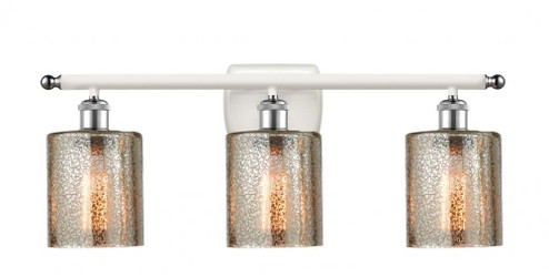 Cobbleskill - 3 Light - 25 inch - White Polished Chrome - Bath Vanity Light (3442|516-3W-WPC-G116-LED)