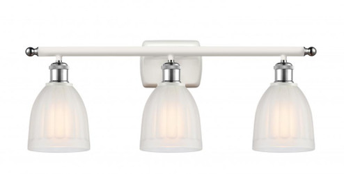 Brookfield - 3 Light - 26 inch - White Polished Chrome - Bath Vanity Light (3442|516-3W-WPC-G441)