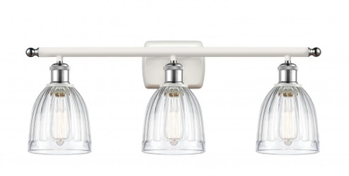 Brookfield - 3 Light - 26 inch - White Polished Chrome - Bath Vanity Light (3442|516-3W-WPC-G442-LED)