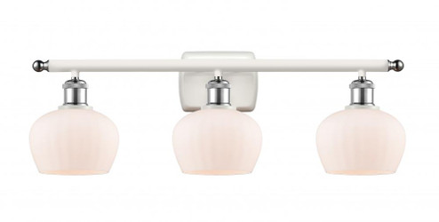 Fenton - 3 Light - 27 inch - White Polished Chrome - Bath Vanity Light (3442|516-3W-WPC-G91-LED)