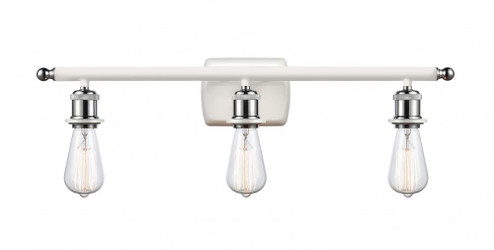 Bare Bulb - 3 Light - 26 inch - White Polished Chrome - Bath Vanity Light (3442|516-3W-WPC-LED)