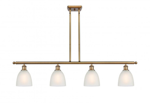 Castile - 4 Light - 48 inch - Brushed Brass - Stem hung - Island Light (3442|516-4I-BB-G381-LED)