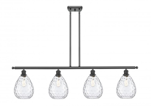 Waverly - 4 Light - 48 inch - Matte Black - Stem hung - Island Light (3442|516-4I-BK-G372-LED)