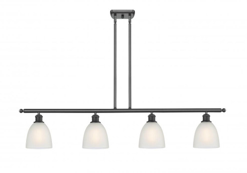 Castile - 4 Light - 48 inch - Matte Black - Stem hung - Island Light (3442|516-4I-BK-G381)