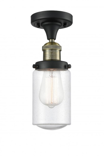 Dover - 1 Light - 5 inch - Black Antique Brass - Semi-Flush Mount (3442|517-1CH-BAB-G314-LED)