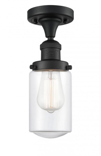 Dover - 1 Light - 5 inch - Matte Black - Semi-Flush Mount (3442|517-1CH-BK-G312-LED)