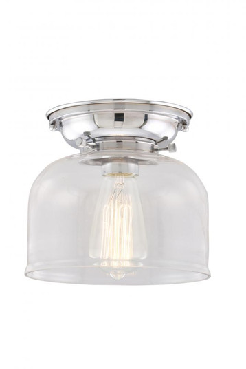 Bell - 1 Light - 8 inch - Polished Chrome - Flush Mount (3442|623-1F-PC-G72-LED)