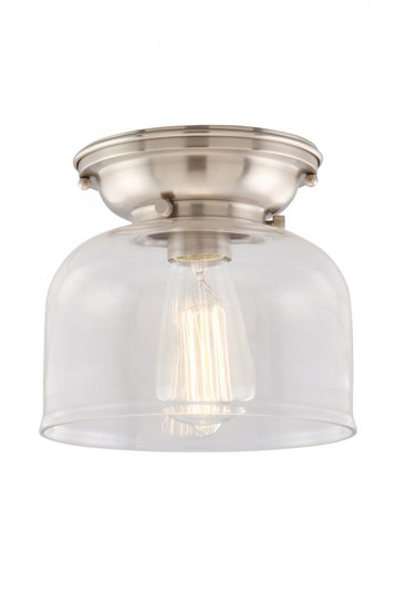 Bell - 1 Light - 8 inch - Brushed Satin Nickel - Flush Mount (3442|623-1F-SN-G72-LED)