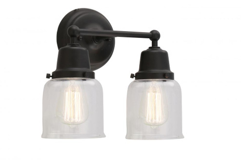 Small Bell 2 Light Bath Vanity Light (3442|623-2W-BK-G52-LED)
