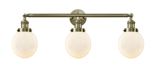 Beacon - 3 Light - 30 inch - Antique Brass - Bath Vanity Light (3442|205-AB-G201-6-LED)