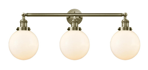Beacon - 3 Light - 32 inch - Antique Brass - Bath Vanity Light (3442|205-AB-G201-8-LED)