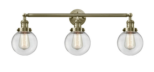 Beacon - 3 Light - 30 inch - Antique Brass - Bath Vanity Light (3442|205-AB-G202-6-LED)