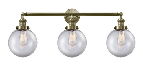 Beacon - 3 Light - 32 inch - Antique Brass - Bath Vanity Light (3442|205-AB-G202-8)