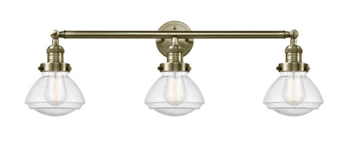 Olean - 3 Light - 31 inch - Antique Brass - Bath Vanity Light (3442|205-AB-G324-LED)