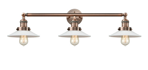 Halophane - 3 Light - 33 inch - Antique Copper - Bath Vanity Light (3442|205-AC-G1)
