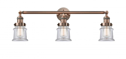 Canton - 3 Light - 30 inch - Antique Copper - Bath Vanity Light (3442|205-AC-G182S)