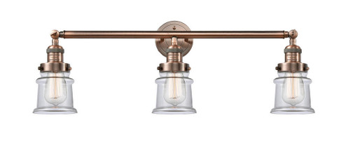 Canton - 3 Light - 30 inch - Antique Copper - Bath Vanity Light (3442|205-AC-G182S)