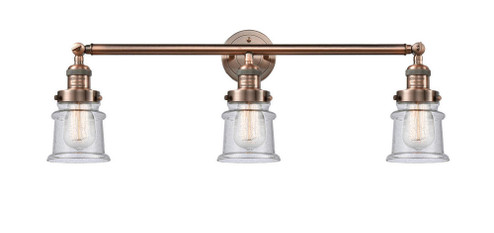 Canton - 3 Light - 30 inch - Antique Copper - Bath Vanity Light (3442|205-AC-G184S-LED)