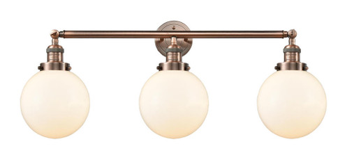 Beacon - 3 Light - 32 inch - Antique Copper - Bath Vanity Light (3442|205-AC-G201-8-LED)