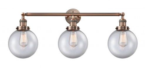Beacon - 3 Light - 32 inch - Antique Copper - Bath Vanity Light (3442|205-AC-G202-8-LED)