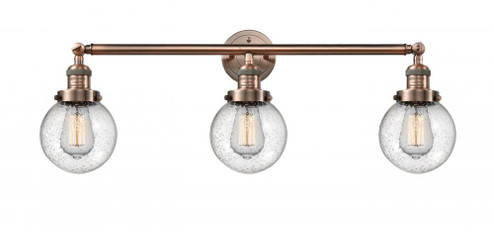 Beacon - 3 Light - 30 inch - Antique Copper - Bath Vanity Light (3442|205-AC-G204-6-LED)