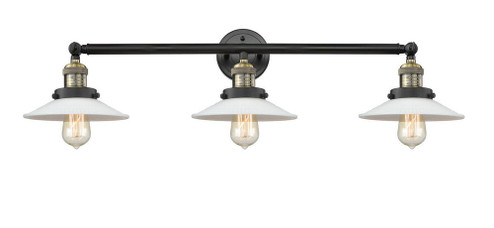 Halophane - 3 Light - 33 inch - Black Antique Brass - Bath Vanity Light (3442|205-BAB-G1)