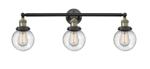 Beacon - 3 Light - 30 inch - Black Antique Brass - Bath Vanity Light (3442|205-BAB-G204-6-LED)