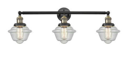 Oxford - 3 Light - 34 inch - Black Antique Brass - Bath Vanity Light (3442|205-BAB-G534)