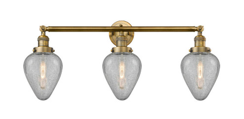 Geneseo - 3 Light - 32 inch - Brushed Brass - Bath Vanity Light (3442|205-BB-G165-LED)