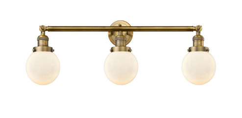 Beacon - 3 Light - 30 inch - Brushed Brass - Bath Vanity Light (3442|205-BB-G201-6-LED)