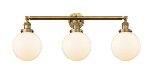 Beacon - 3 Light - 32 inch - Brushed Brass - Bath Vanity Light (3442|205-BB-G201-8-LED)