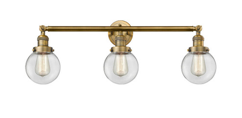 Beacon - 3 Light - 30 inch - Brushed Brass - Bath Vanity Light (3442|205-BB-G202-6)