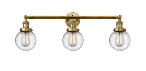 Beacon - 3 Light - 30 inch - Brushed Brass - Bath Vanity Light (3442|205-BB-G204-6)