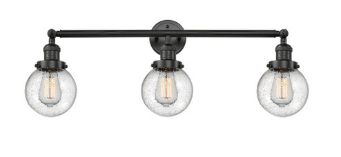 Beacon - 3 Light - 30 inch - Matte Black - Bath Vanity Light (3442|205-BK-G204-6)