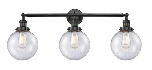 Beacon - 3 Light - 32 inch - Matte Black - Bath Vanity Light (3442|205-BK-G204-8)