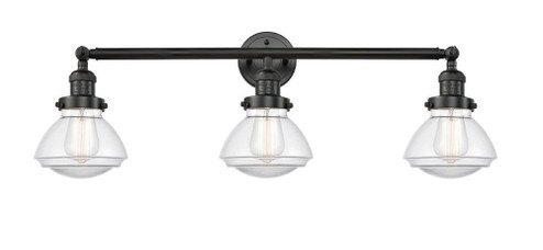 Olean - 3 Light - 31 inch - Matte Black - Bath Vanity Light (3442|205-BK-G322)