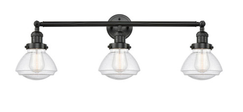 Olean - 3 Light - 31 inch - Matte Black - Bath Vanity Light (3442|205-BK-G324-LED)
