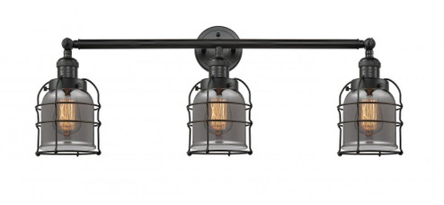 Bell Cage - 3 Light - 31 inch - Matte Black - Bath Vanity Light (3442|205-BK-G53-CE)