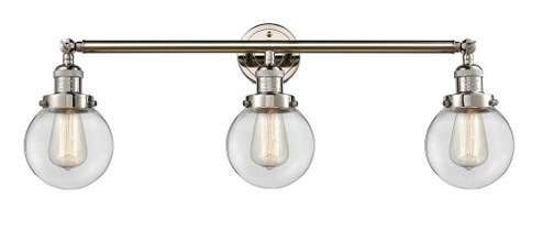 Beacon - 3 Light - 30 inch - Polished Nickel - Bath Vanity Light (3442|205-PN-G202-6-LED)