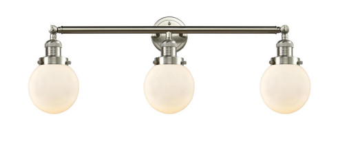 Beacon - 3 Light - 30 inch - Brushed Satin Nickel - Bath Vanity Light (3442|205-SN-G201-6-LED)