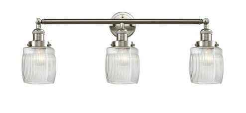 Colton - 3 Light - 32 inch - Brushed Satin Nickel - Bath Vanity Light (3442|205-SN-G302-LED)