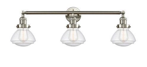 Olean - 3 Light - 31 inch - Brushed Satin Nickel - Bath Vanity Light (3442|205-SN-G324-LED)