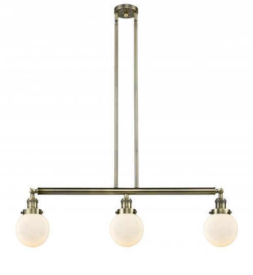 Beacon - 3 Light - 39 inch - Antique Brass - Stem Hung - Island Light (3442|213-AB-G201-6)