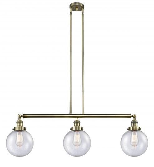 Beacon - 3 Light - 41 inch - Antique Brass - Stem Hung - Island Light (3442|213-AB-G204-8)