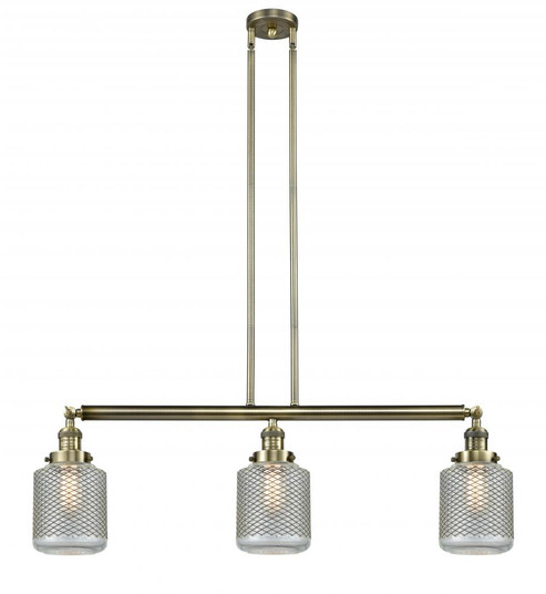 Stanton - 3 Light - 39 inch - Antique Brass - Stem Hung - Island Light (3442|213-AB-G262-LED)