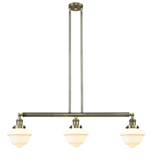 Oxford - 3 Light - 40 inch - Antique Brass - Stem Hung - Adjustable Island Light (3442|213-AB-G531-LED)