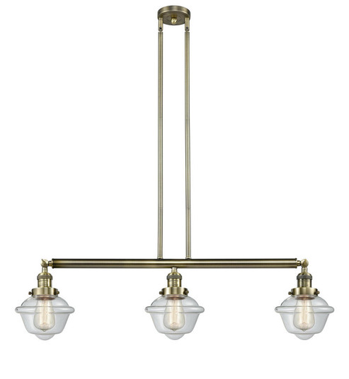 Oxford - 3 Light - 40 inch - Antique Brass - Stem Hung - Adjustable Island Light (3442|213-AB-G532)