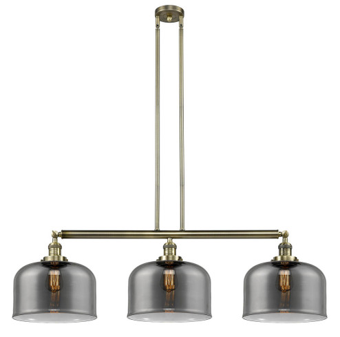 Bell - 3 Light - 42 inch - Antique Brass - Stem Hung - Adjustable Island Light (3442|213-AB-G73-L)